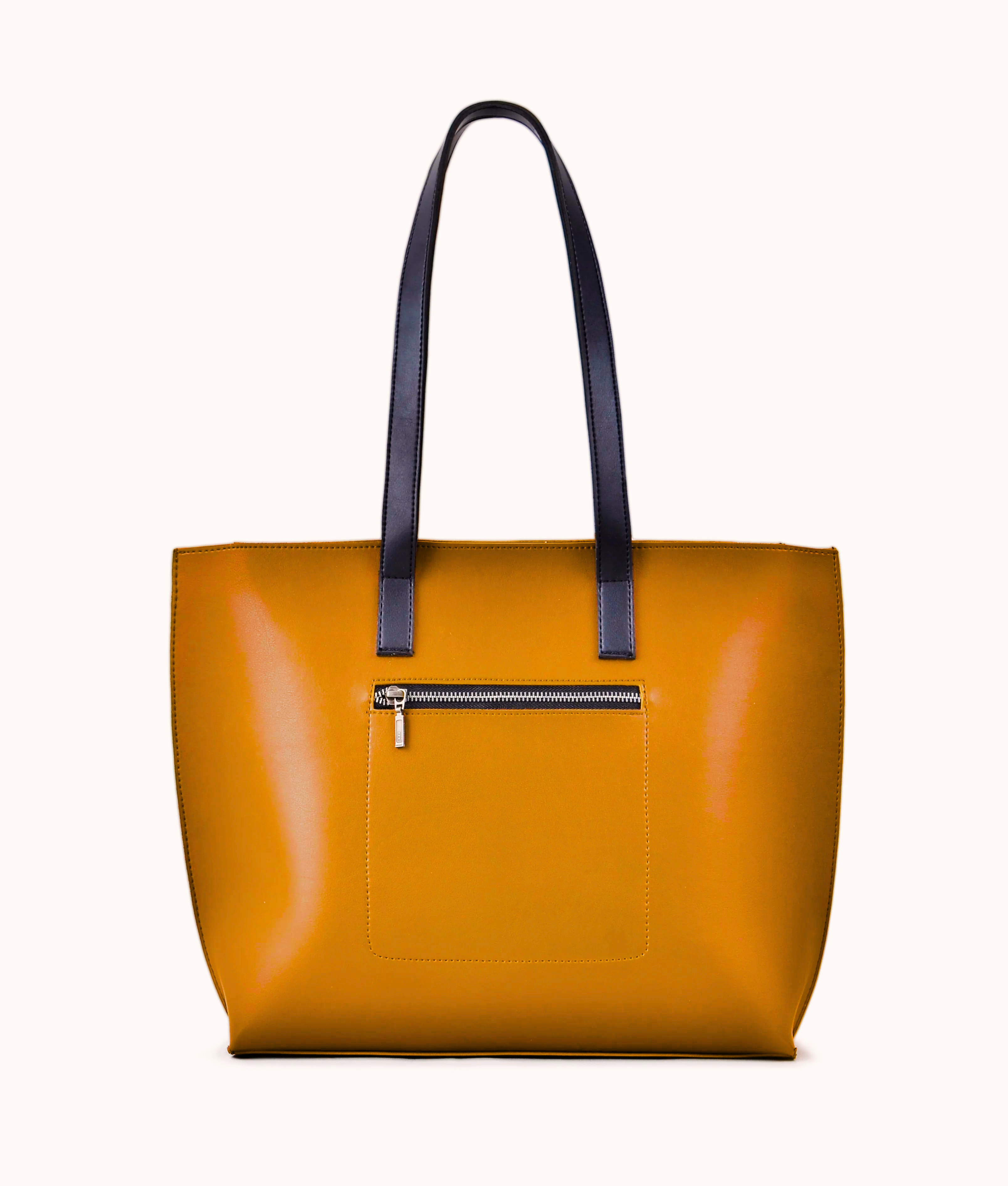 Mustard long Handle Tote Bag