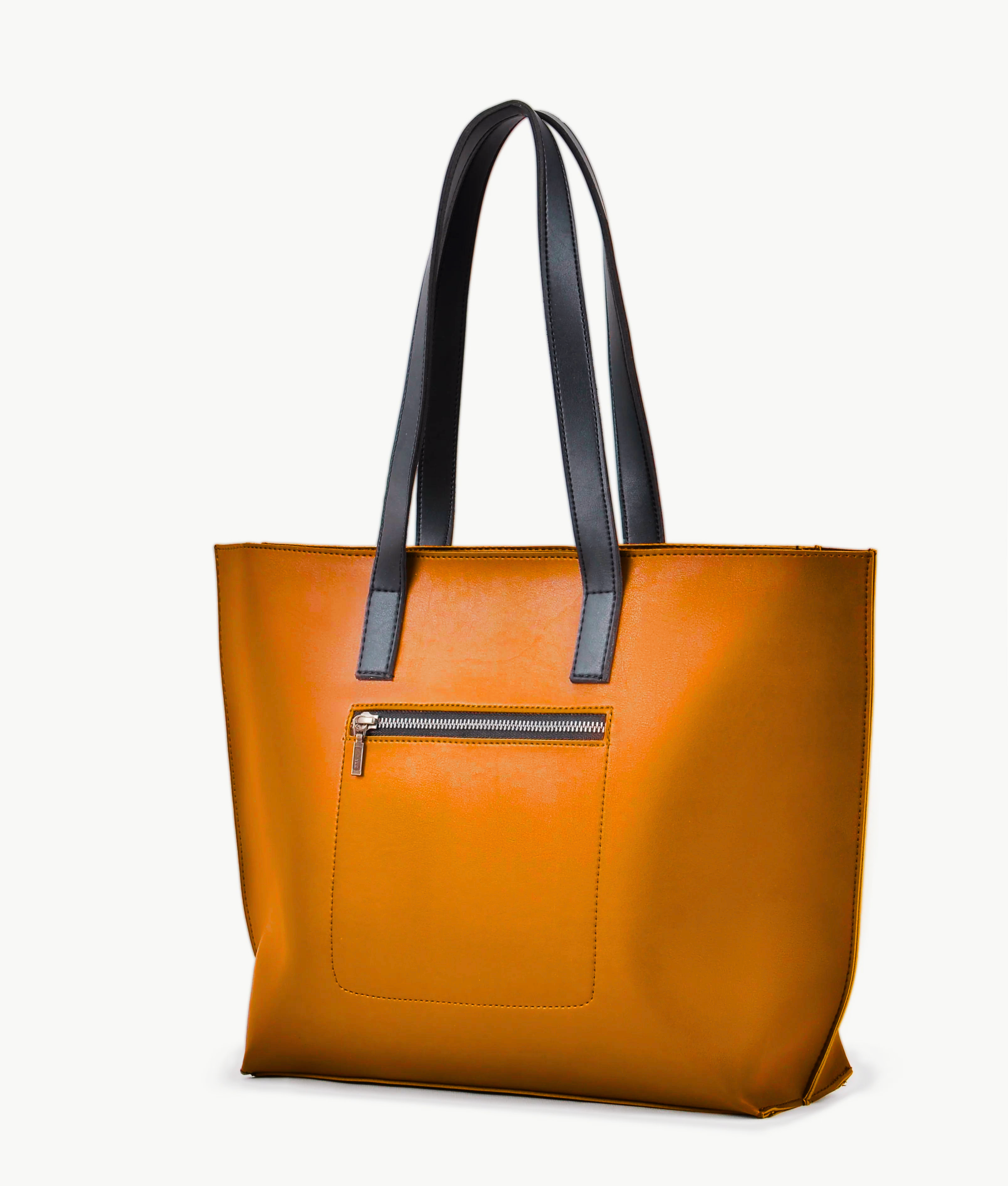 Mustard long Handle Tote Bag