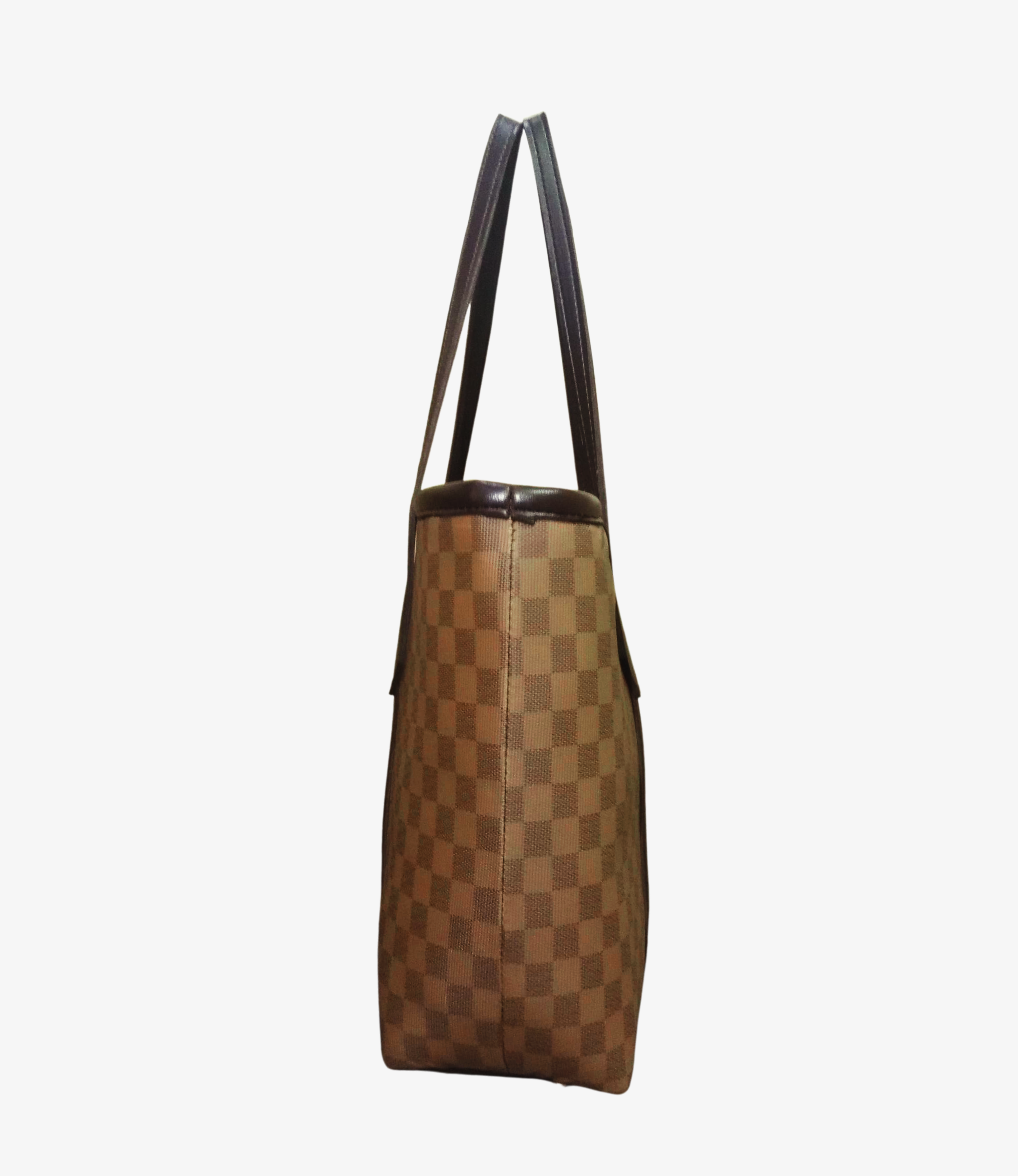 Bronze checkered luxe everyday tote