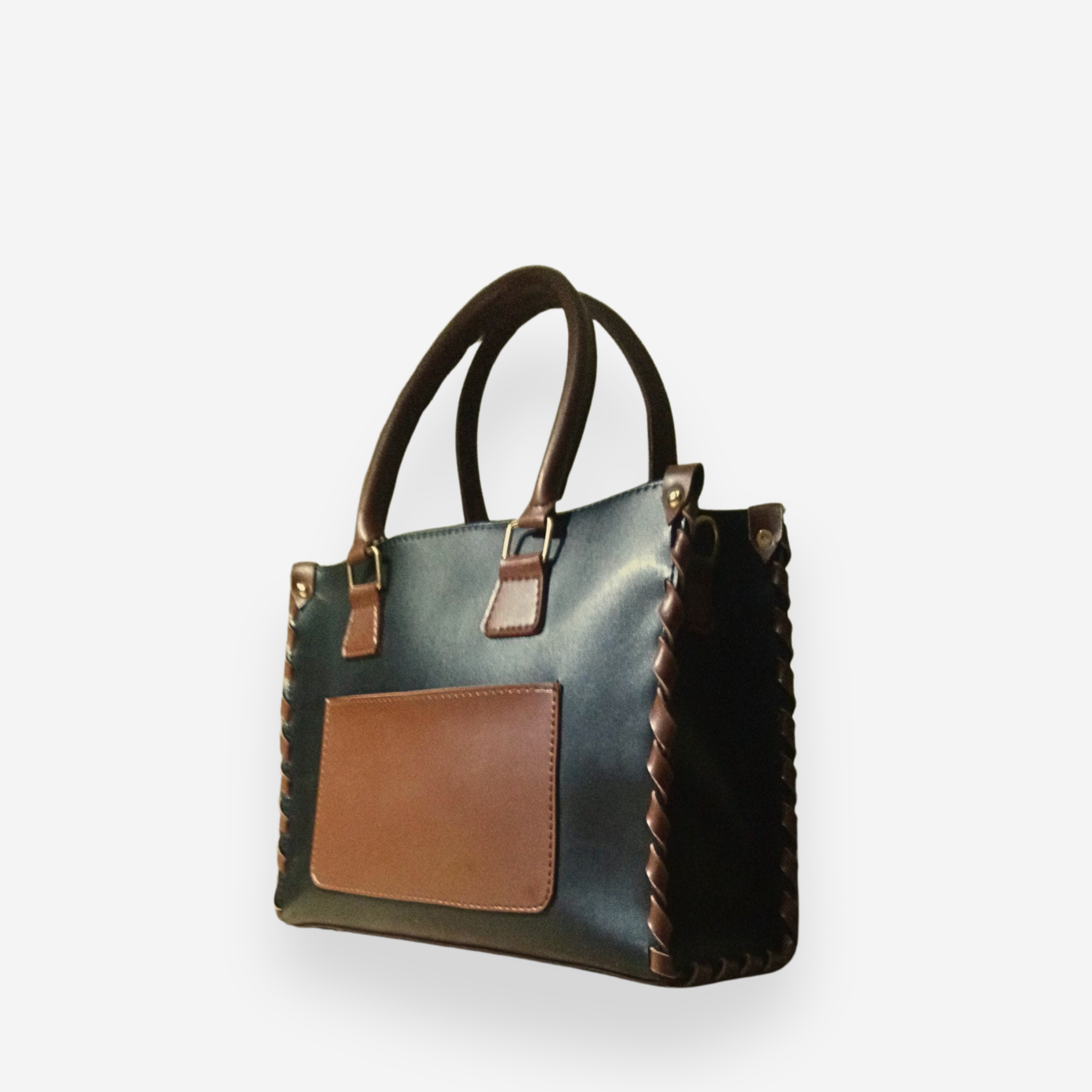 Black and brown on-the-go handbag