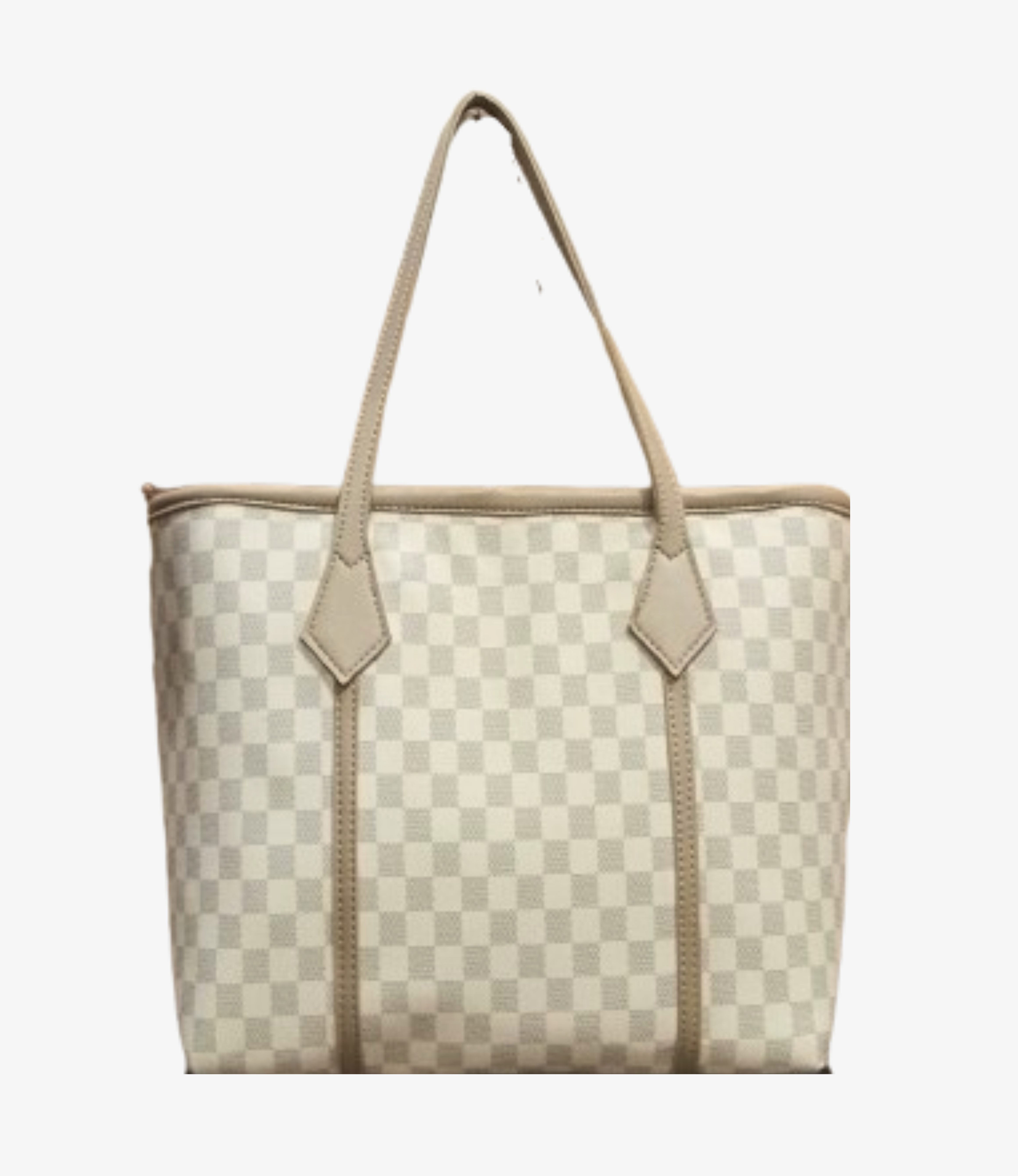 Off -White checkered luxe everyday tote