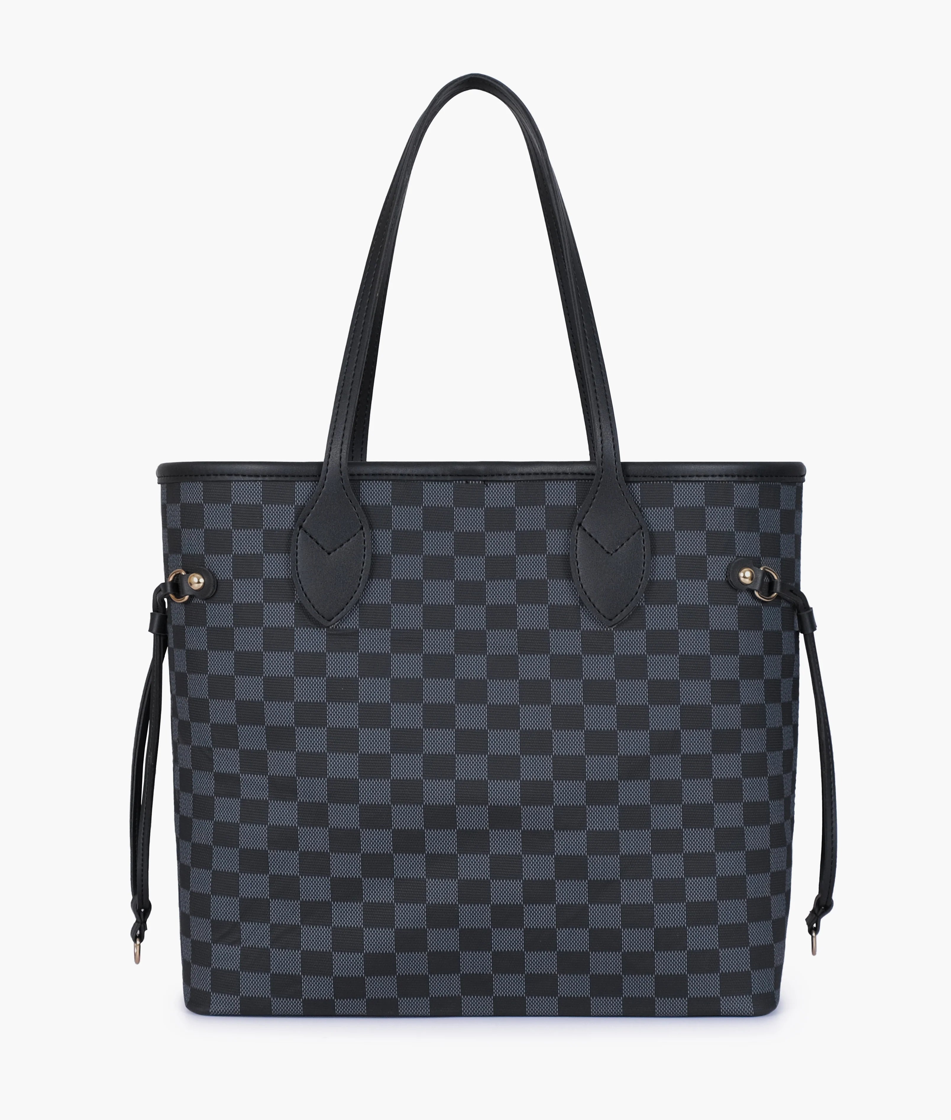 Black Checkered Neverfull Tote Bag