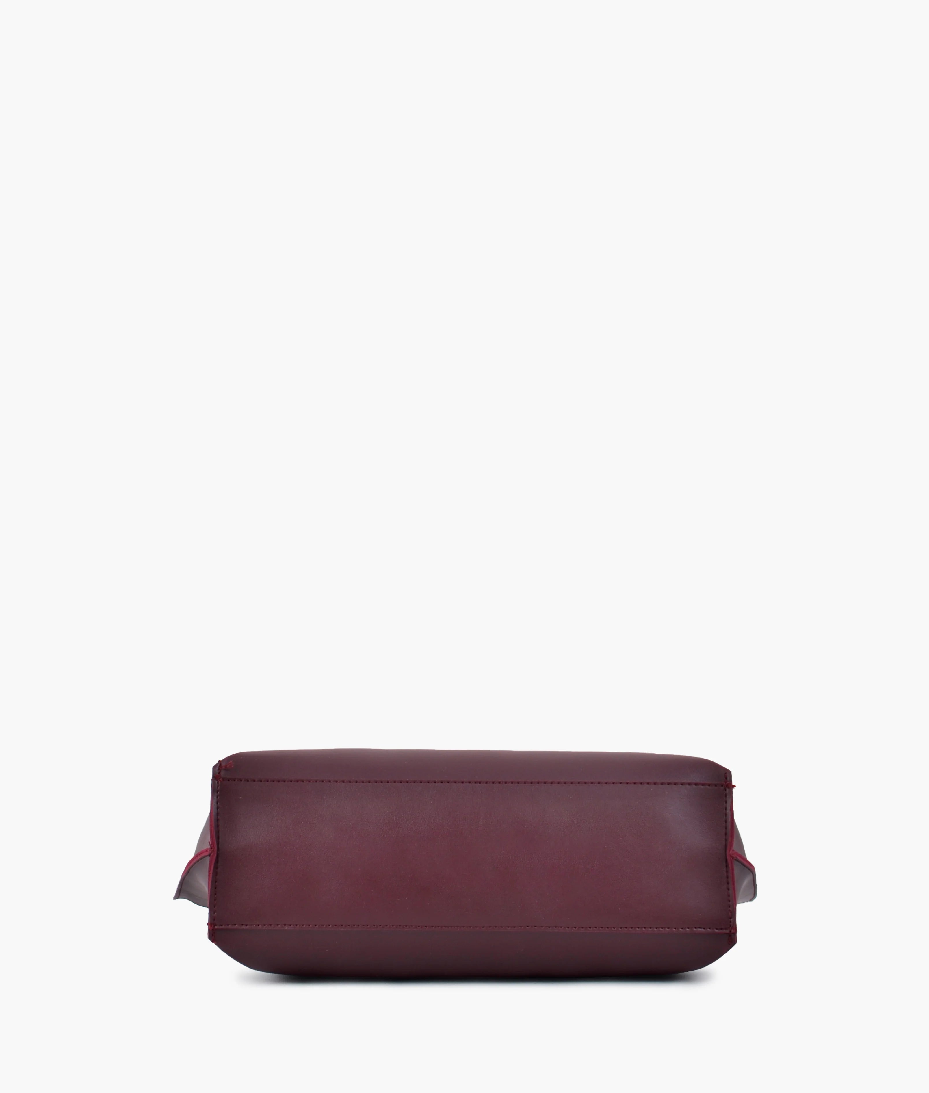 Burgundy Long Handle Tote Bag